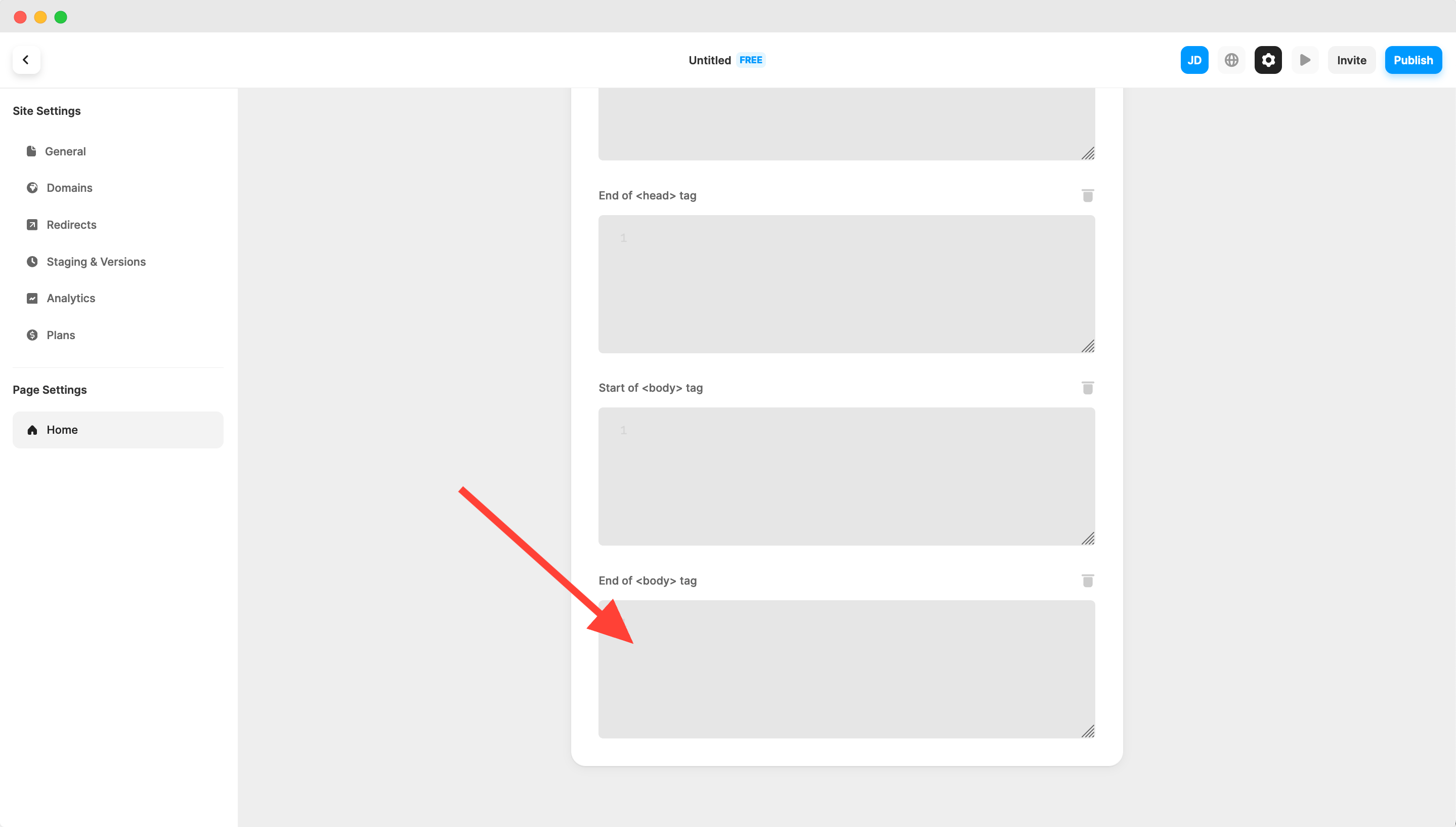 Framer Website page